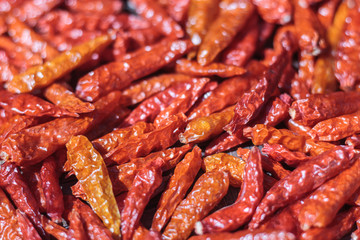 close up dried chilli