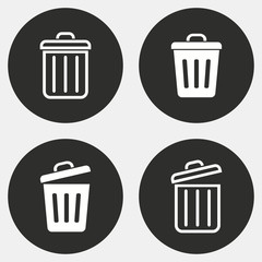 Bin icon set.