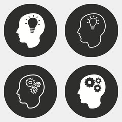 Brain icon set.