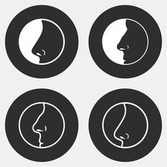 Nose icon set.