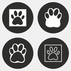 Paw icon set.