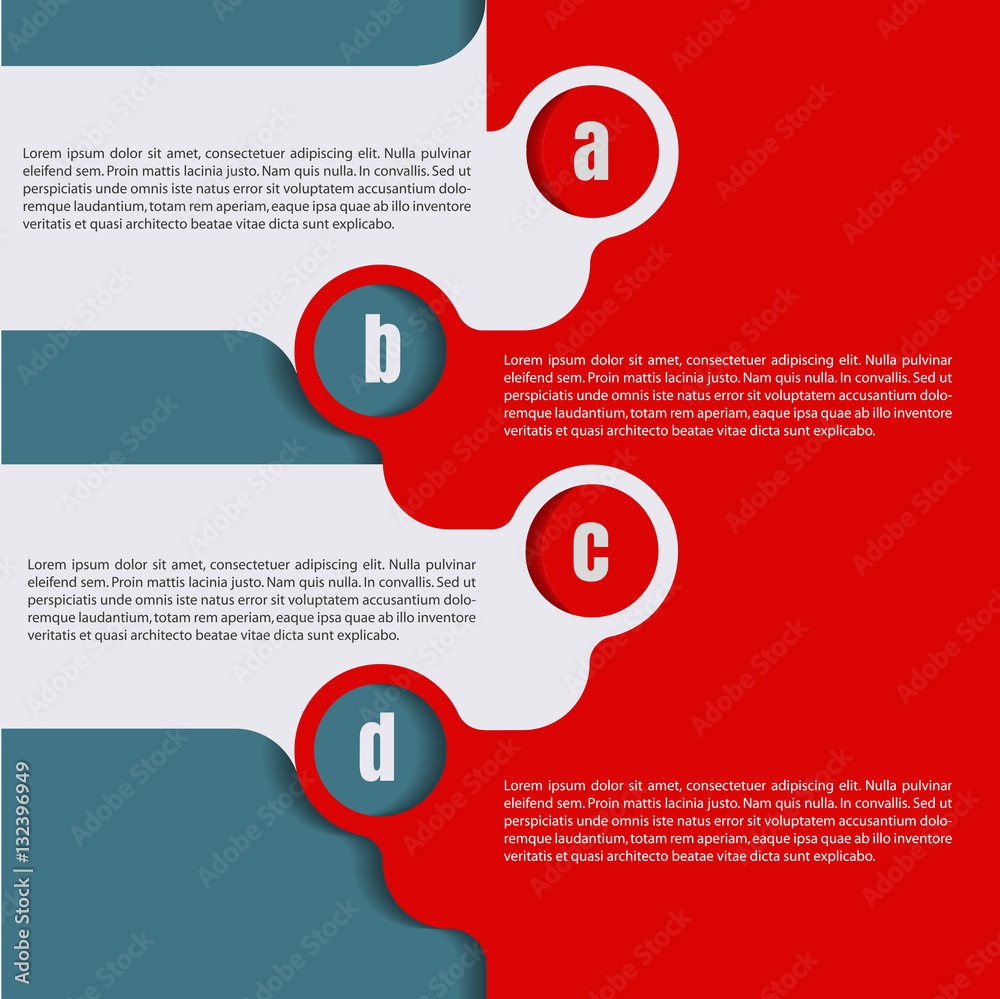 Aufkleber vector infographic template background with four steps