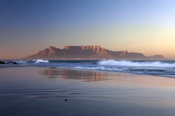Cercles muraux Montagne de la Table scenic view of table mountain from blouberg cape town