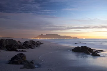 Poster scenic view of table mountain from blouberg cape town © sculpies