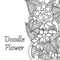 Zentangle abstract flowers. Doodle flower. Vector illustration
