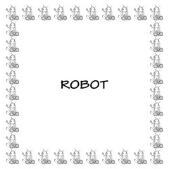 Robot doodle frame.