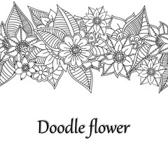 Zentangle abstract flowers. Doodle flower. Vector illustration