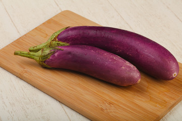 Raw violet eggplant