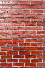 old red grunge brick wall