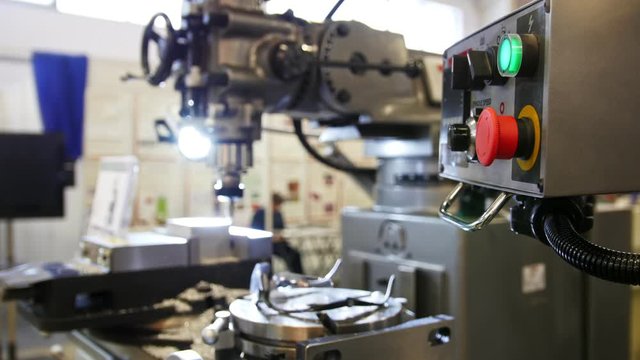 lathe machine at factory - machinery industry