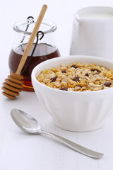 Delicious muesli breakfast
