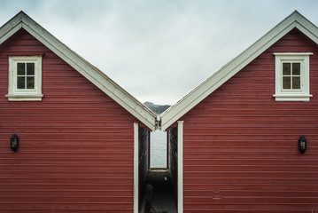Classic, red Norwegian house