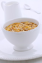 Delicious organic muesli cereal