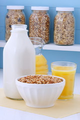 Delicious organic muesli cereal