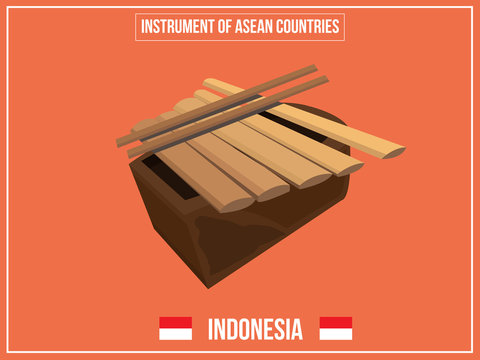 Vectors illustration of Instrument of Indonesia country