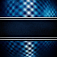 blue metal template with mesh background