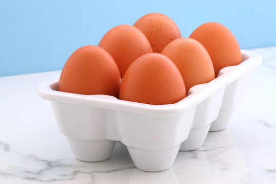 Fresh Eggs On Kitchen Station