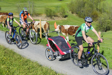 Familien-Radtour im Frühling