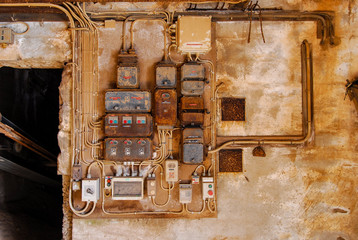 rusty industrial materials and building © esben468635