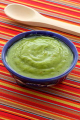 Delicious mexican guacamole dip