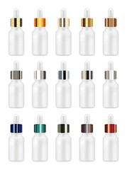 set of a real colorful cosmetic tube vector