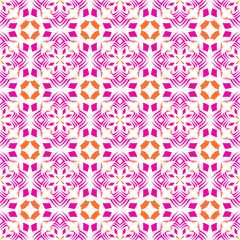 Vector seamless texture. Geometric ornamental pattern with bright spring colors. Ethnic ornament