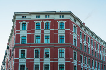red brick corner house at berlin