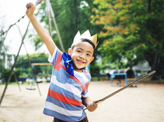Kid Dressup Superhero Playground Concept © Rawpixel.com