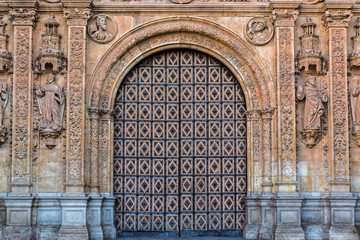 Entry into the convent of San Esteban in Salamanca. Spain.