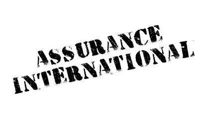 Assurance International rubber stamp. Grunge design with dust scratches. Effects can be easily removed for a clean, crisp look. Color is easily changed.