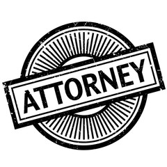 Attorney rubber stamp. Grunge design with dust scratches. Effects can be easily removed for a clean, crisp look. Color is easily changed.