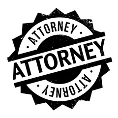 Attorney rubber stamp. Grunge design with dust scratches. Effects can be easily removed for a clean, crisp look. Color is easily changed.