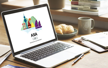 Asian Culture International Traveling Destination Concept