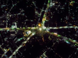 Night View in Northern City, Thailand