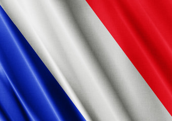 France waving flag close