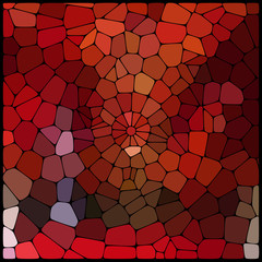 Abstract background consisting of black lines with rounded edges of different sizes and brown geometrical shapes. Vector illustration. Red, brown colors.