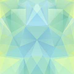 Geometric pattern, polygon triangles vector background in pastel green, blue tones. Illustration pattern