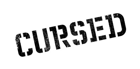 Cursed rubber stamp. Grunge design with dust scratches. Effects can be easily removed for a clean, crisp look. Color is easily changed.