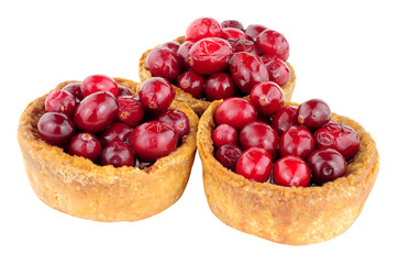 Crusty Pork Pies Topped With Cranberries