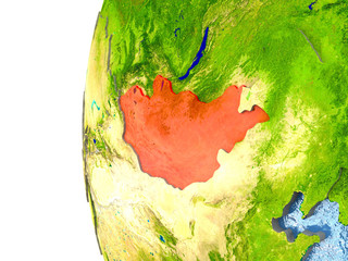 Mongolia in red © harvepino
