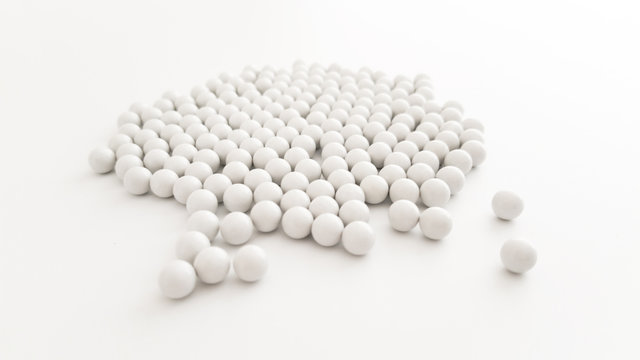many white ball used for an airgun