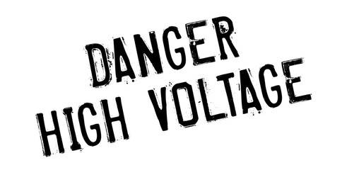 Danger High Voltage rubber stamp. Grunge design with dust scratches. Effects can be easily removed for a clean, crisp look. Color is easily changed.