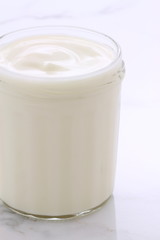 Vintage retro styling yogurt