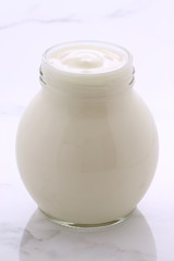 Vintage retro styling yogurt