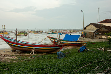 Fototapeta na wymiar Indonesian boats in Java