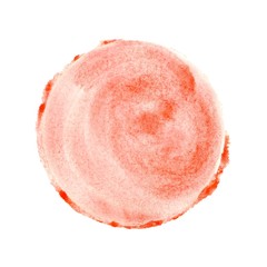 Runder roter Kreis mit Wasserfarbe