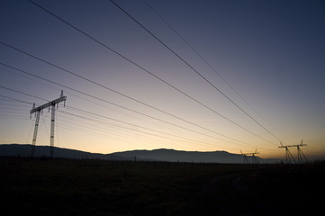 Fototapeta na wymiar Electricity poles