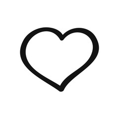 hand drawn sketch hearts. Vector grunge style icons collection. Illustration the on the white background.