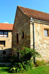  Courtyard of the medieval fortified saxon church in Calnic, Transylvania. Câlnic village is known for its castle, which is on UNESCO's list of World Heritage Sites