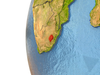 Lesotho in red